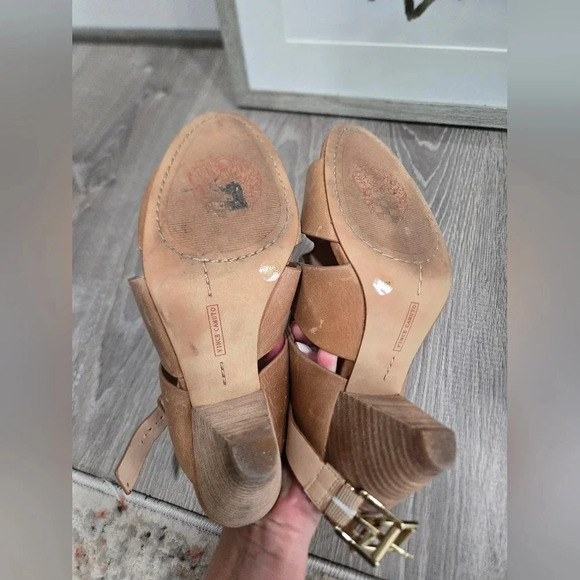 Vince Camuto Ekerd Cutout Leather Sandal Women's Shoes sz 9 - Picture 6 of 7